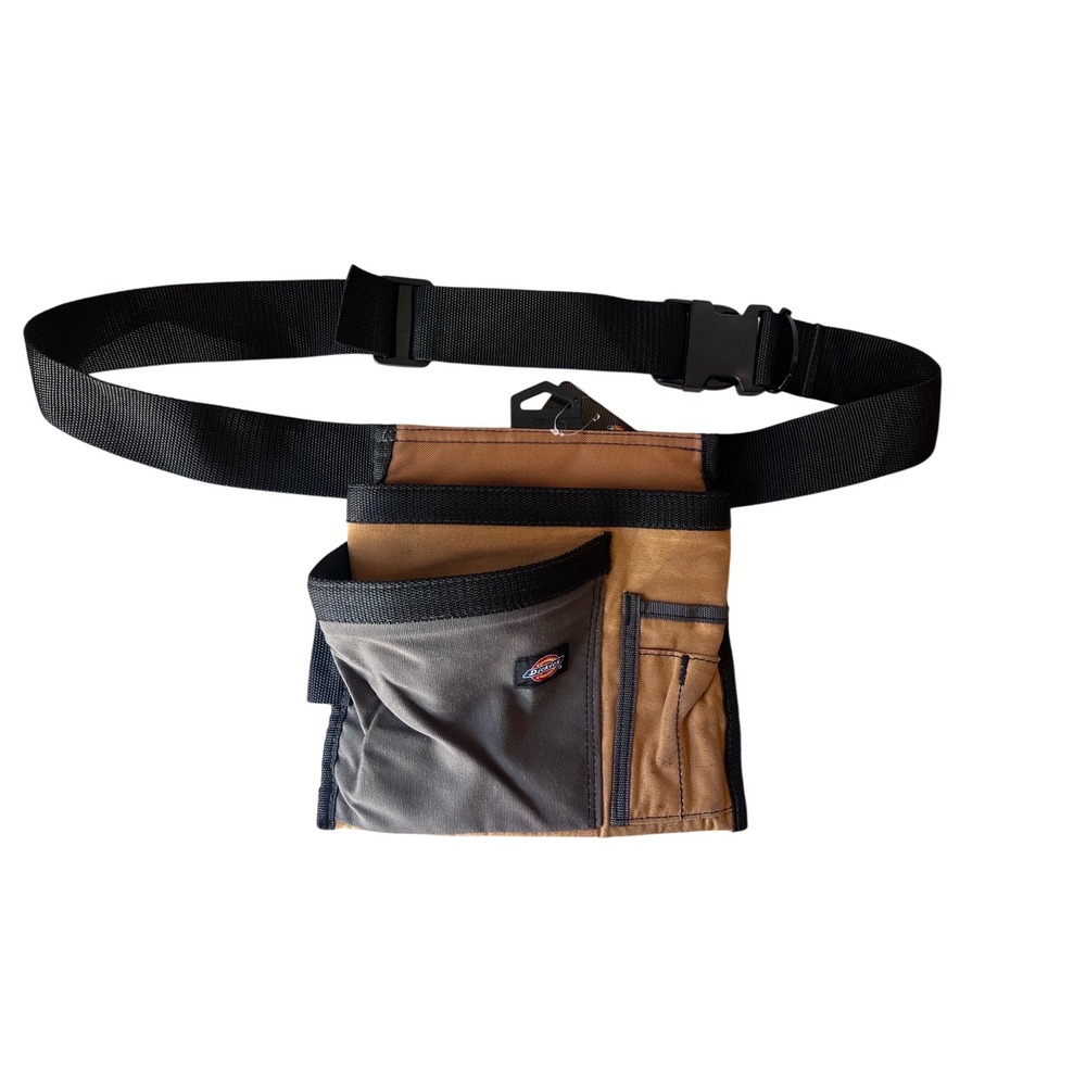 Dickies 57026‎ 5-Pocket Single Side Tool Apron Tan Grey Canvas Adjustable Belt